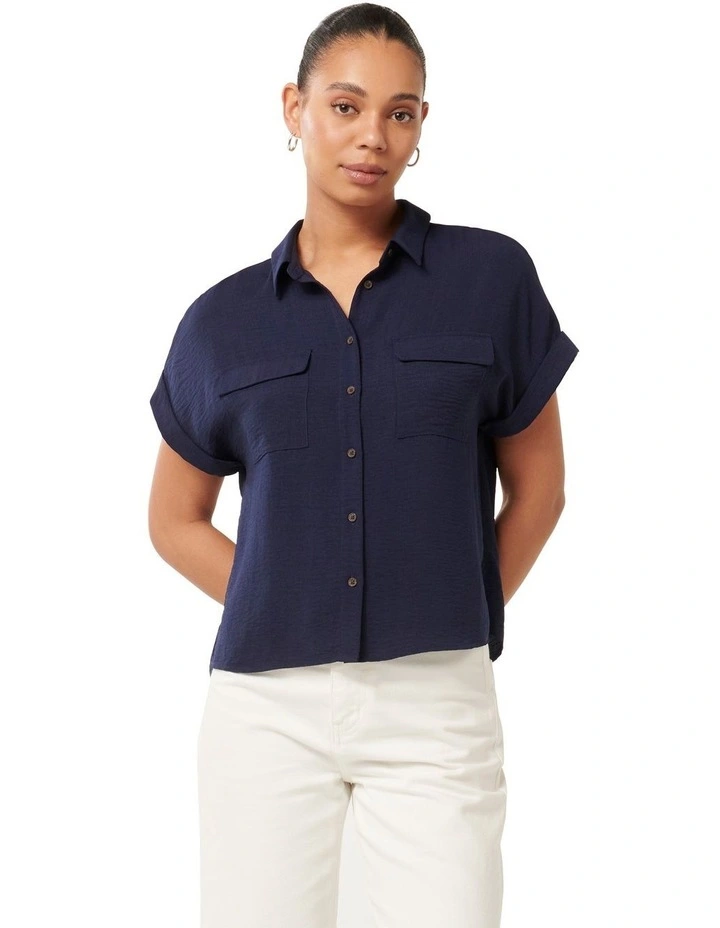 Sawyer Short Sleeves Shirt in Navy image 1