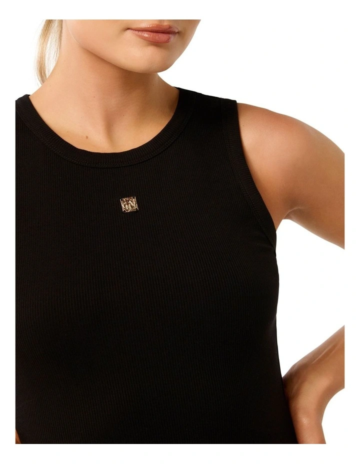 Rosie Hardware Front Tank Top in Black image 4