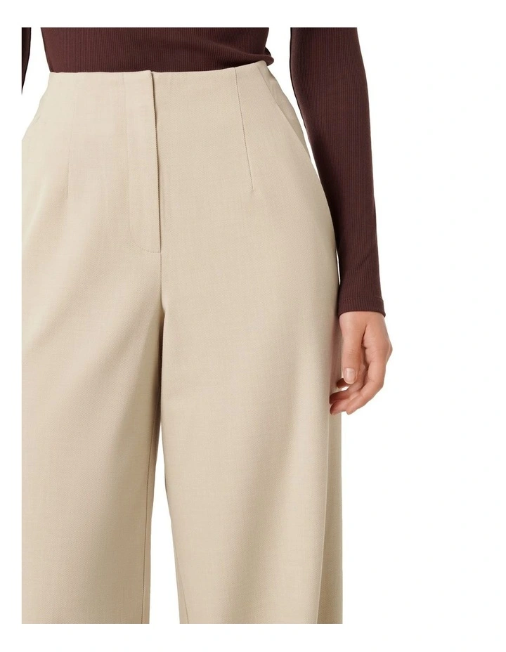 Finley High Waist Wide Leg Pants in Beige image 4
