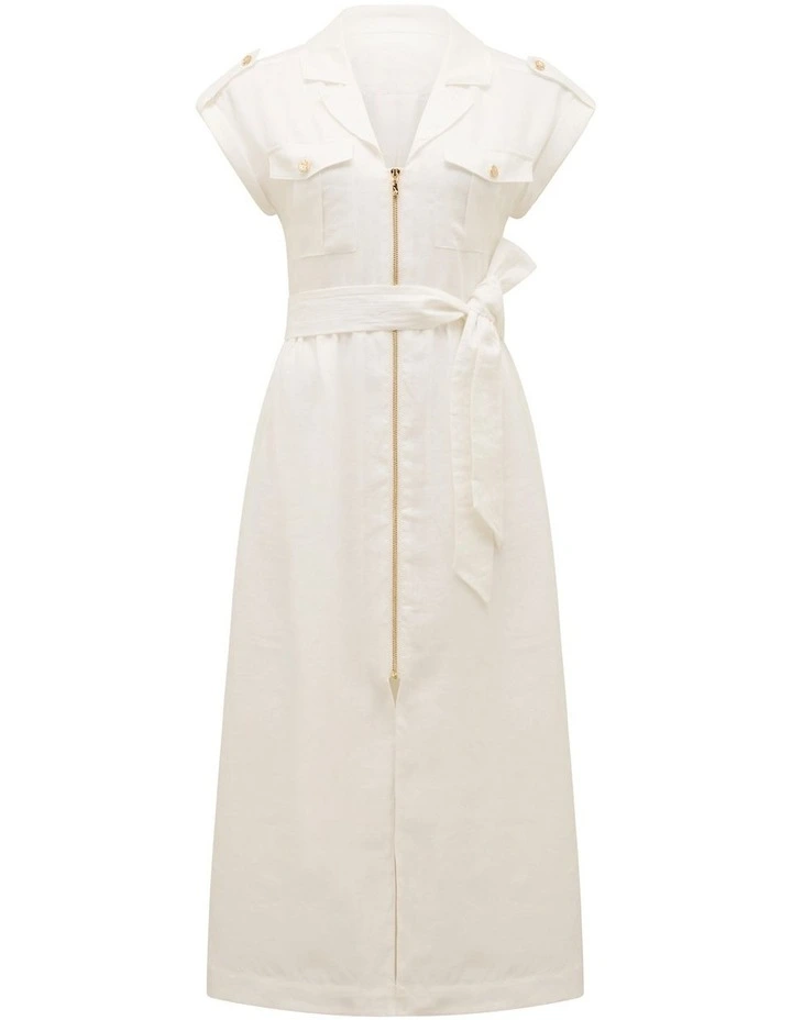 knee length dresses for ladies Adelaide Zip Cord Midi Dress-Emerald Night, Elaborate Vine