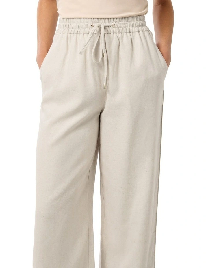 Phoebe Linen Pants in White image 4