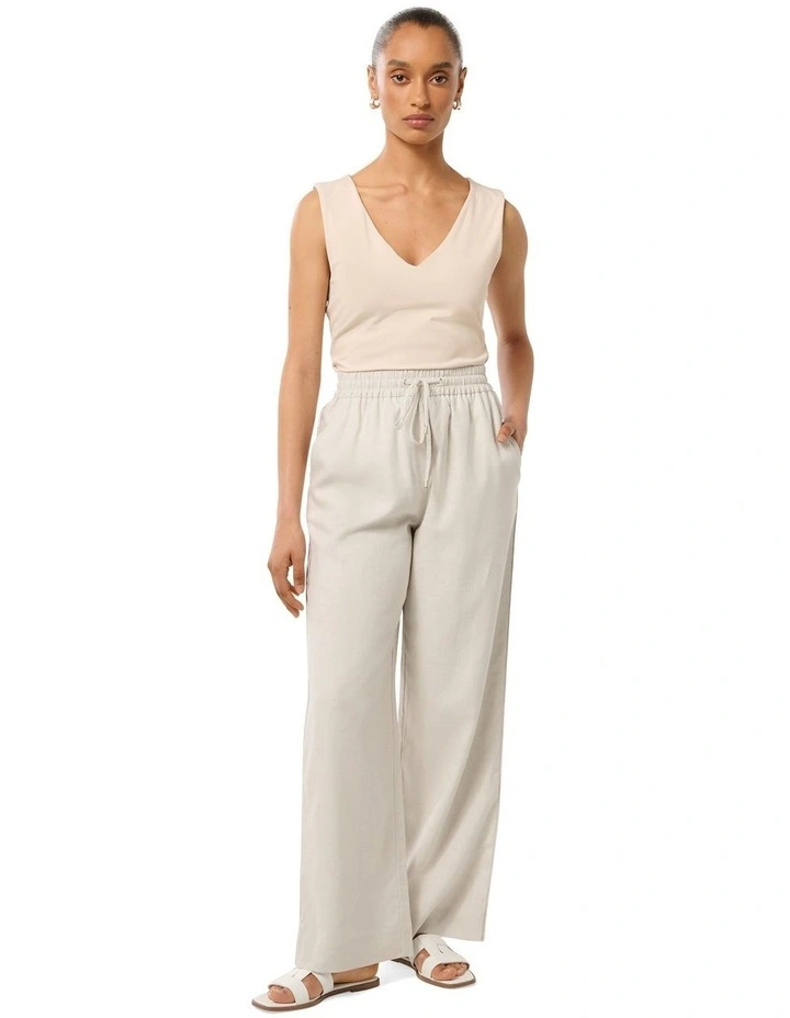 Phoebe Linen Pants in White image 5
