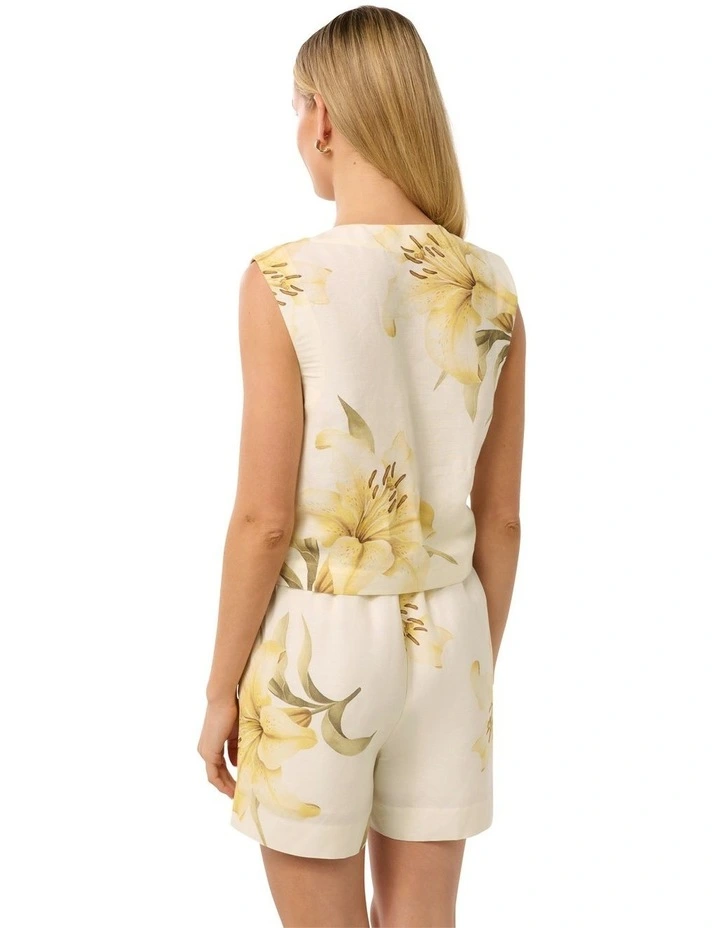 Presley Linen Vest in Multi image 2