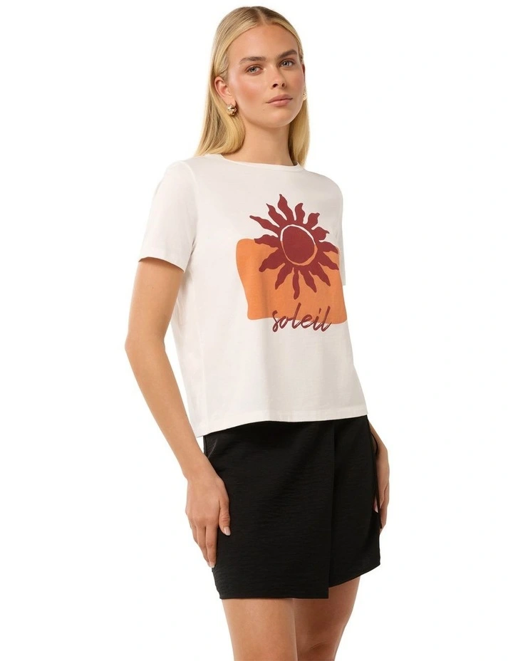Sarah Graphic T-Shirt in White image 3