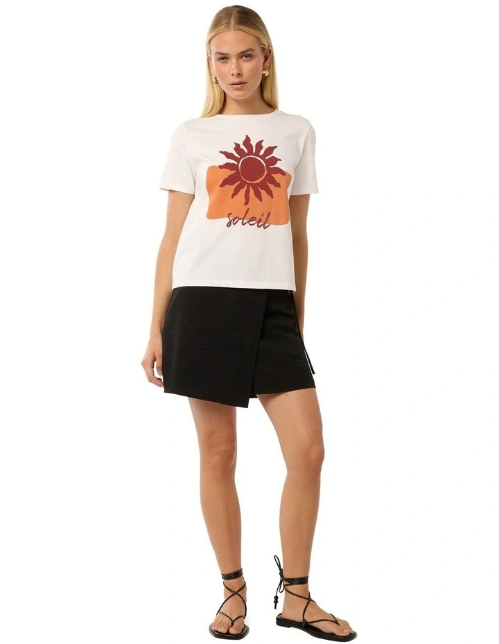 Sarah Graphic T-Shirt in White image 5