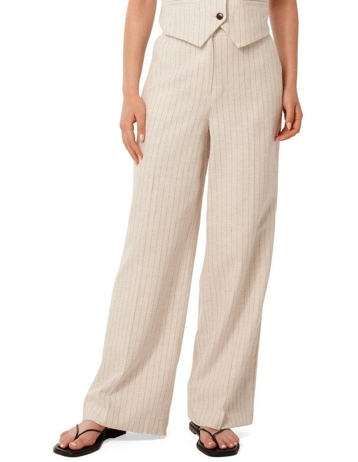 Blake Wide Leg Pants in Pinstripe Suit image 1