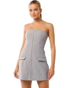 Tilly Hook And Eye Mini Dress in Grey