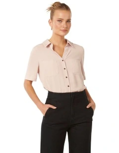 Esther Short Sleeves Shirt in Pink