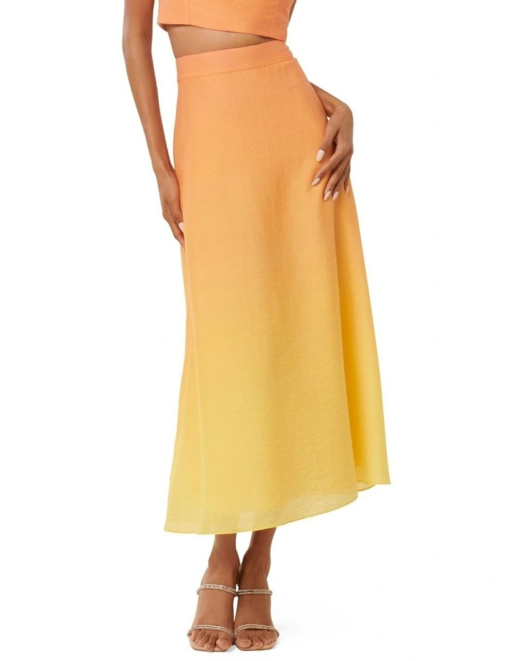 Celeste Formal Midi Skirt in Orange image 1