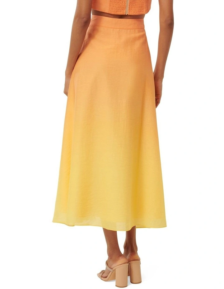 Celeste Formal Midi Skirt in Orange image 2