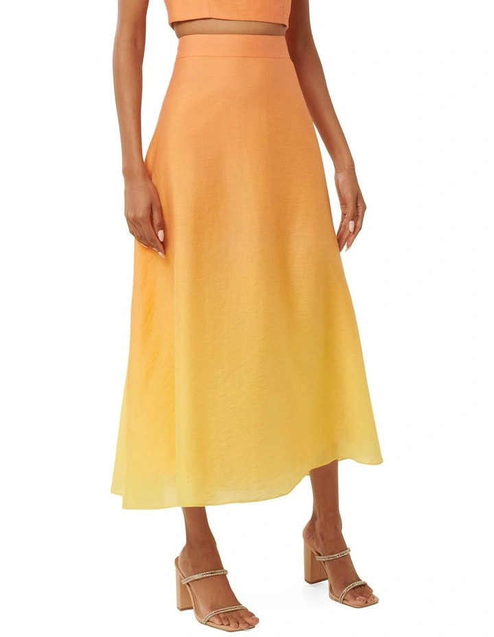 Celeste Formal Midi Skirt in Orange image 3