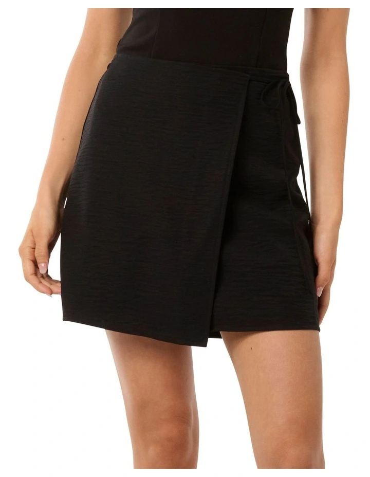 Milani Wrap Mini Skirt in Black image 1