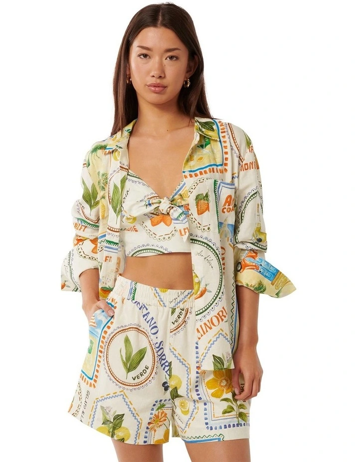 Cyrus Elastic Waist Shorts in Multi image 1