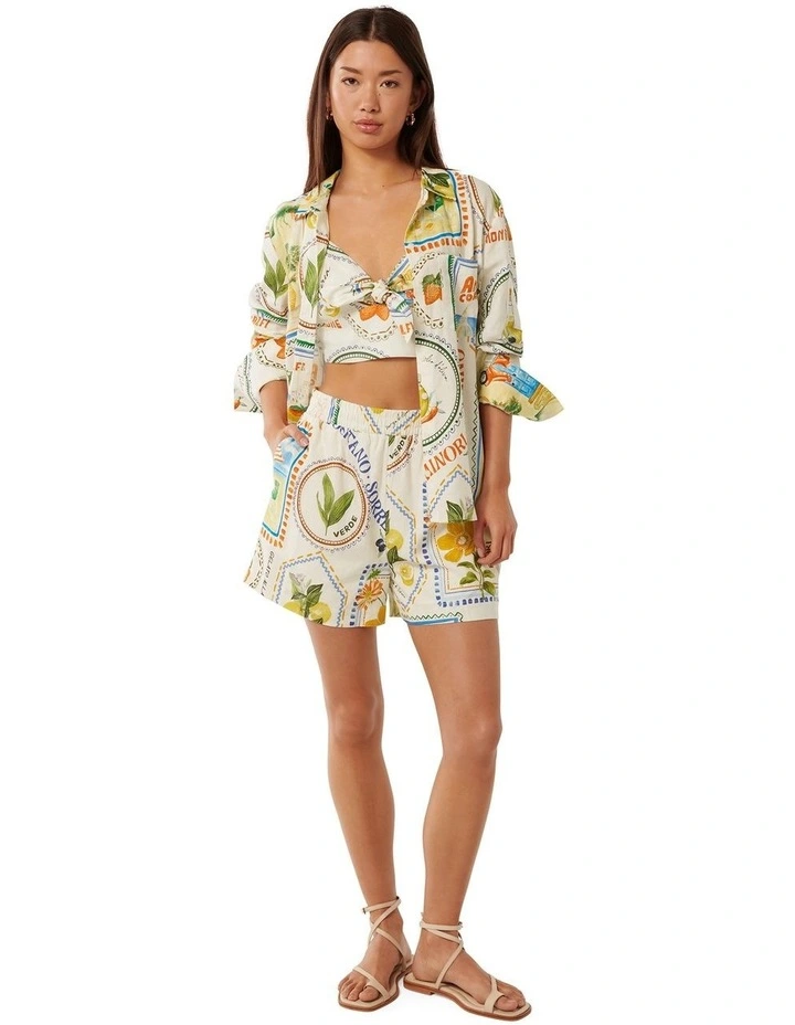 Cyrus Elastic Waist Shorts in Multi image 5