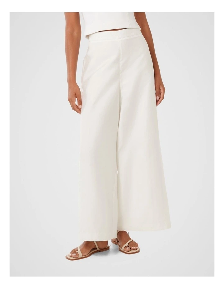 Harriet Wide Leg Pants in White image 1
