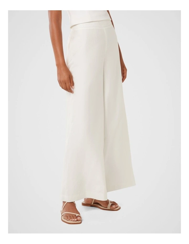 Harriet Wide Leg Pants in White image 3