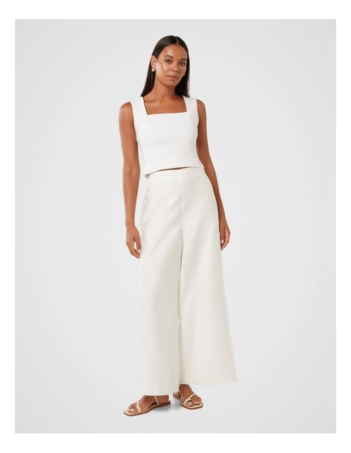 Harriet Wide Leg Pants in White image 5
