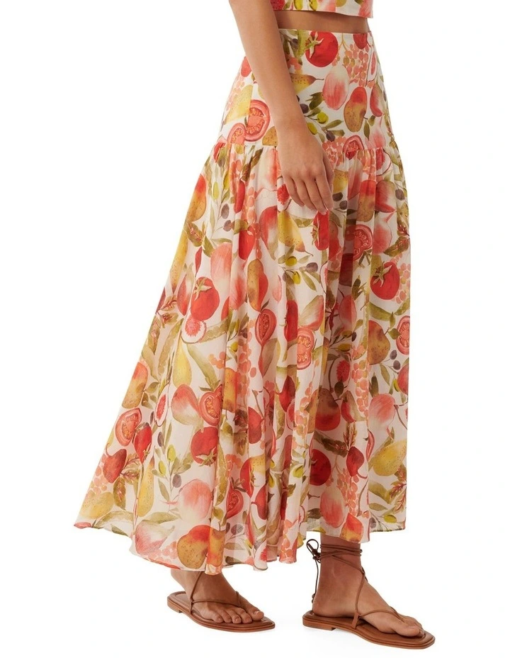 Flore Midi Skirt in Multi image 3