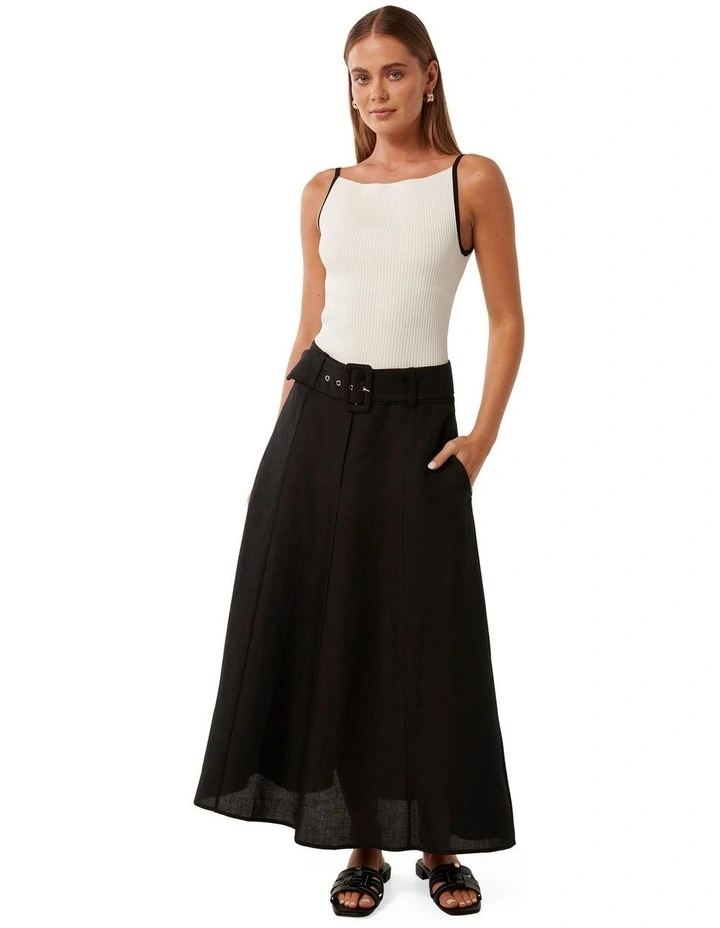 Erica Tipped Tank Top in White image 5