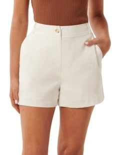 Olympia Linen Shorts in White