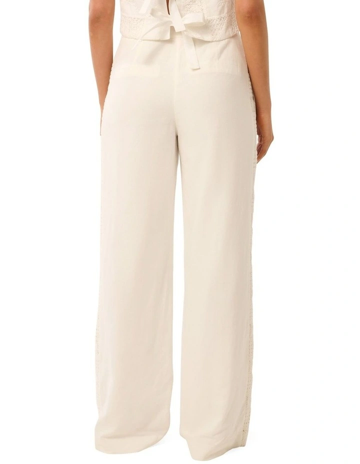 Harmony Crochet Wide Leg Pants in Porcelain image 2