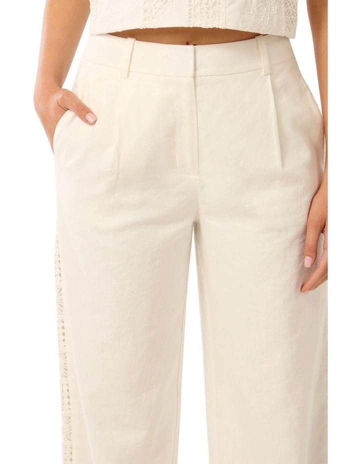 Harmony Crochet Wide Leg Pants in Porcelain image 4