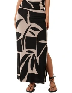 Mia Mesh Maxi Skirt in Black