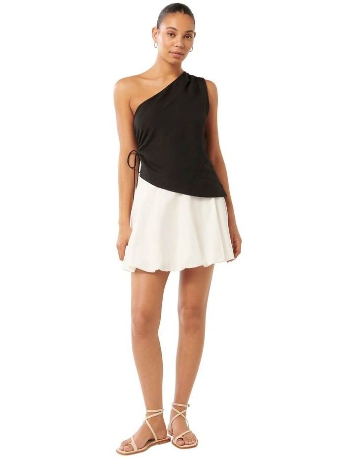 Noah One Shoulder Top in Black image 5