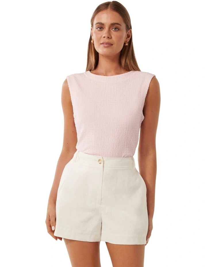 Hazel Textured Tank Top in Pink image 1