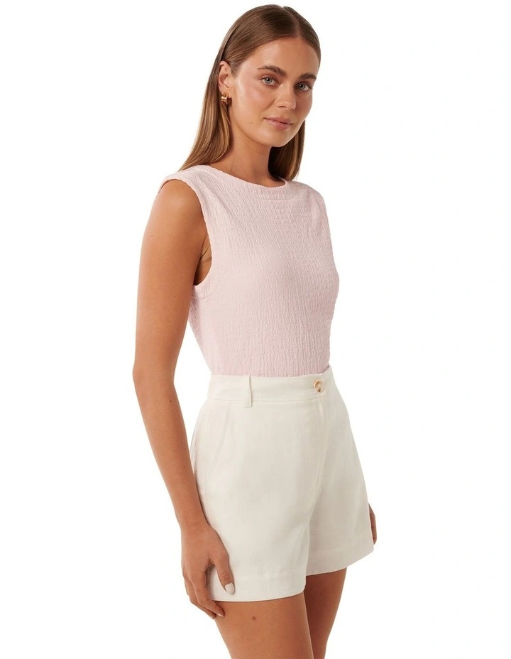 Hazel Textured Tank Top in Pink image 3