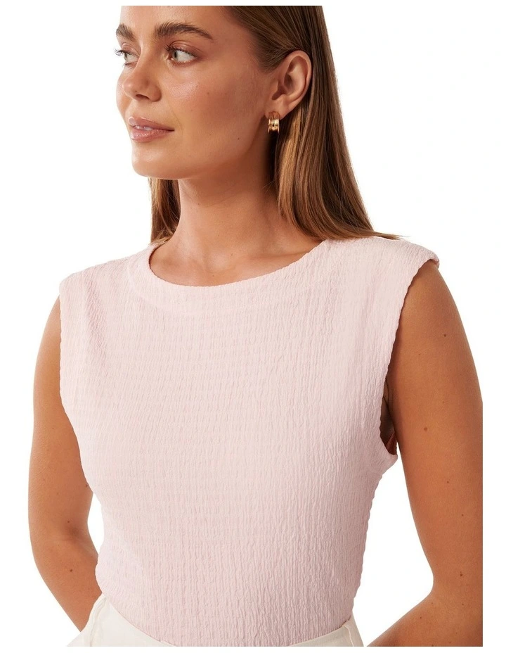 Hazel Textured Tank Top in Pink image 4