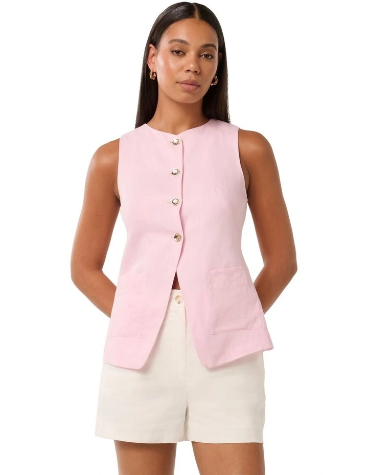 Clementine Soft Vest in Pink image 1
