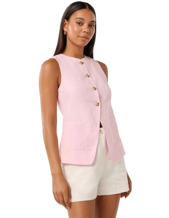 Clementine Soft Vest in Pink image 3