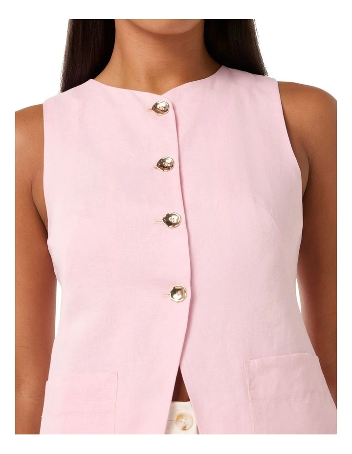 Clementine Soft Vest in Pink image 4