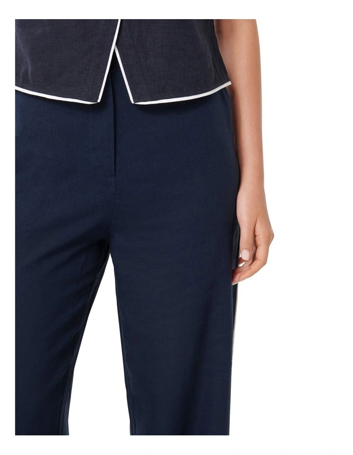 Nia Tipped Wide Leg Pants in Navy image 4