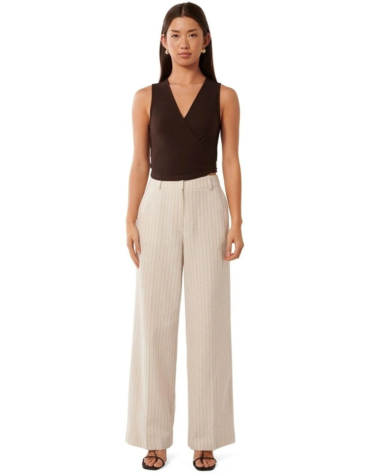 Yvette Wrap Front Rib Top in Dark Chocolate image 5