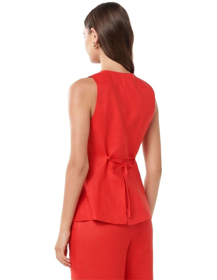 Clementine Soft Vest in Red image 2