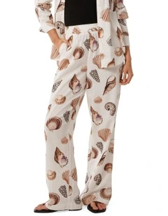 Saige Linen Wide Leg Pant in Cream