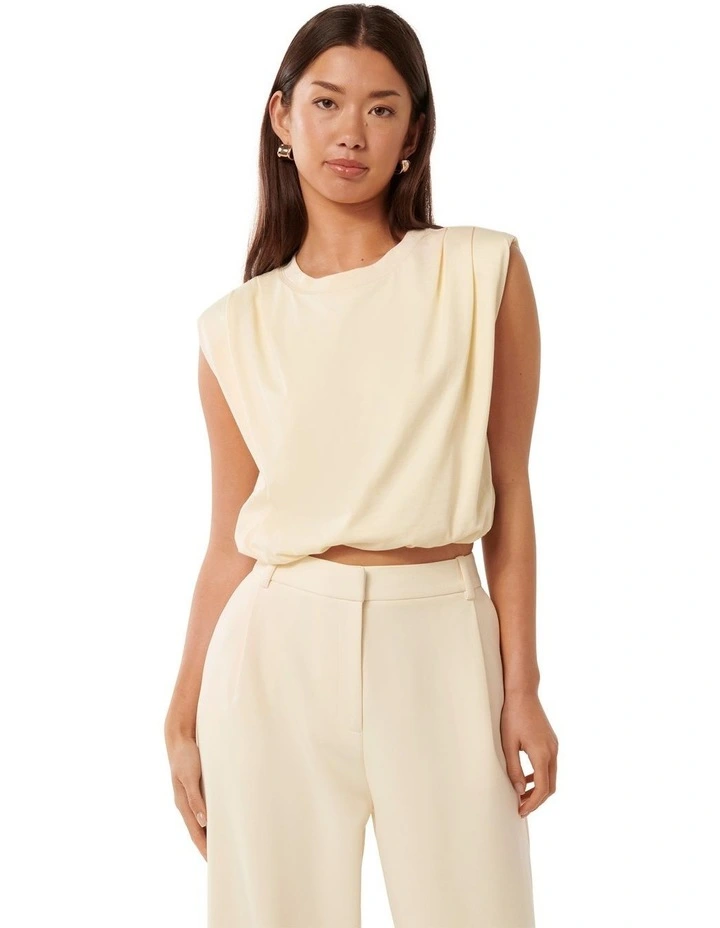 Aimee Bubble Hem T-Shirt in Yellow image 1