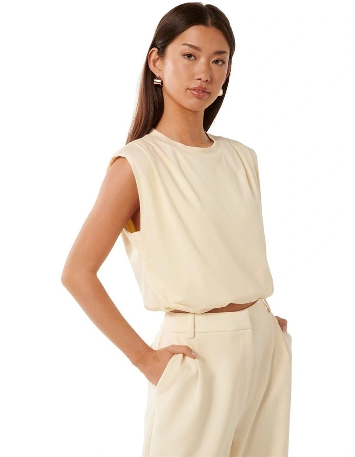 Aimee Bubble Hem T-Shirt in Yellow image 3