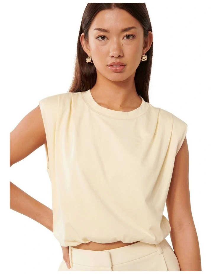 Aimee Bubble Hem T-Shirt in Yellow image 4