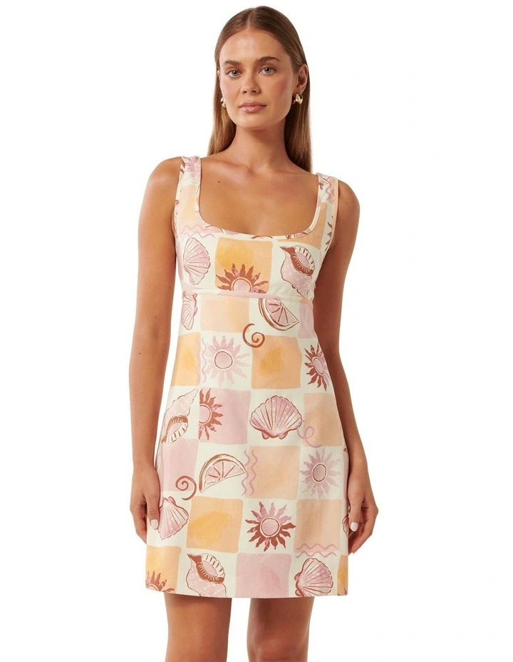 Hadley Cutout Ruched Back Mini Dress in Pink image 1