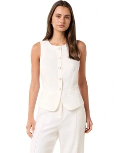 Cynthia Mini Vest Top in White