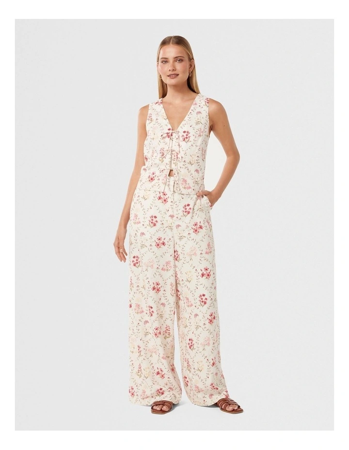 Erin Tie Front Waistcoat in Multi image 5