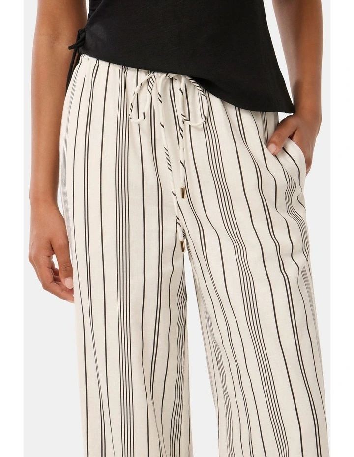 Kairo Stripe Palazzo Pants in White image 4