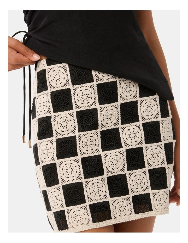 Winona Crochet Mini Skirt in Black image 4