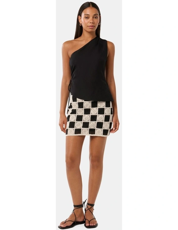 Winona Crochet Mini Skirt in Black image 5