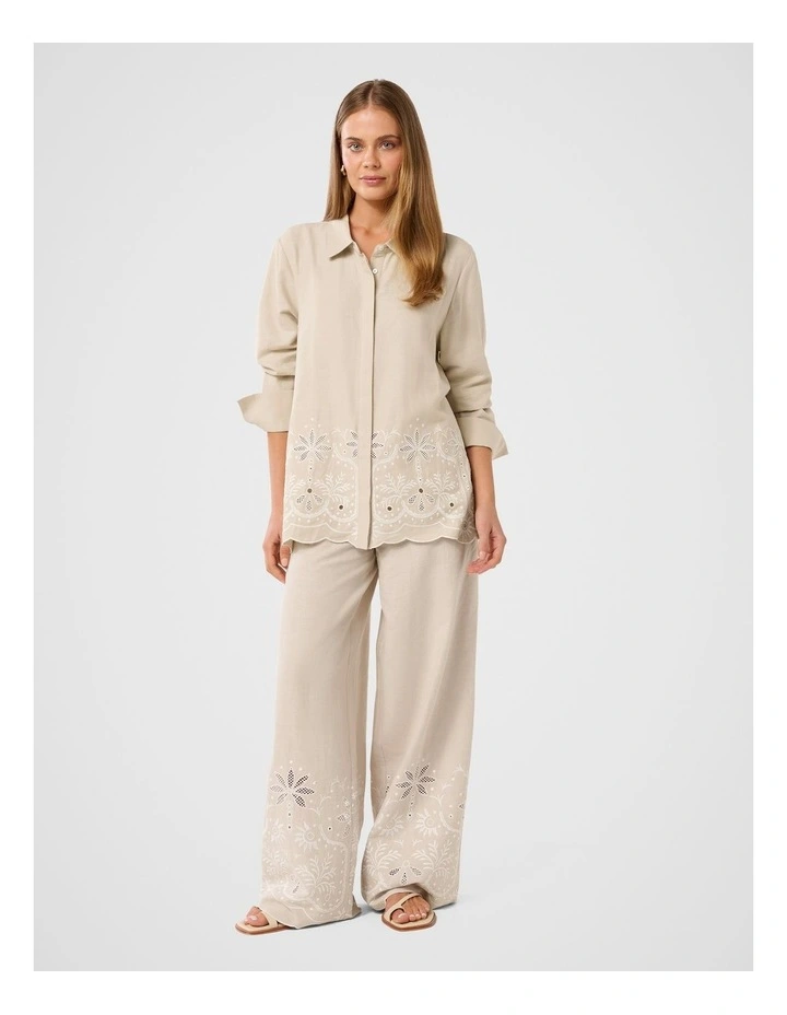 April Embroidered Shirt in Cream image 5