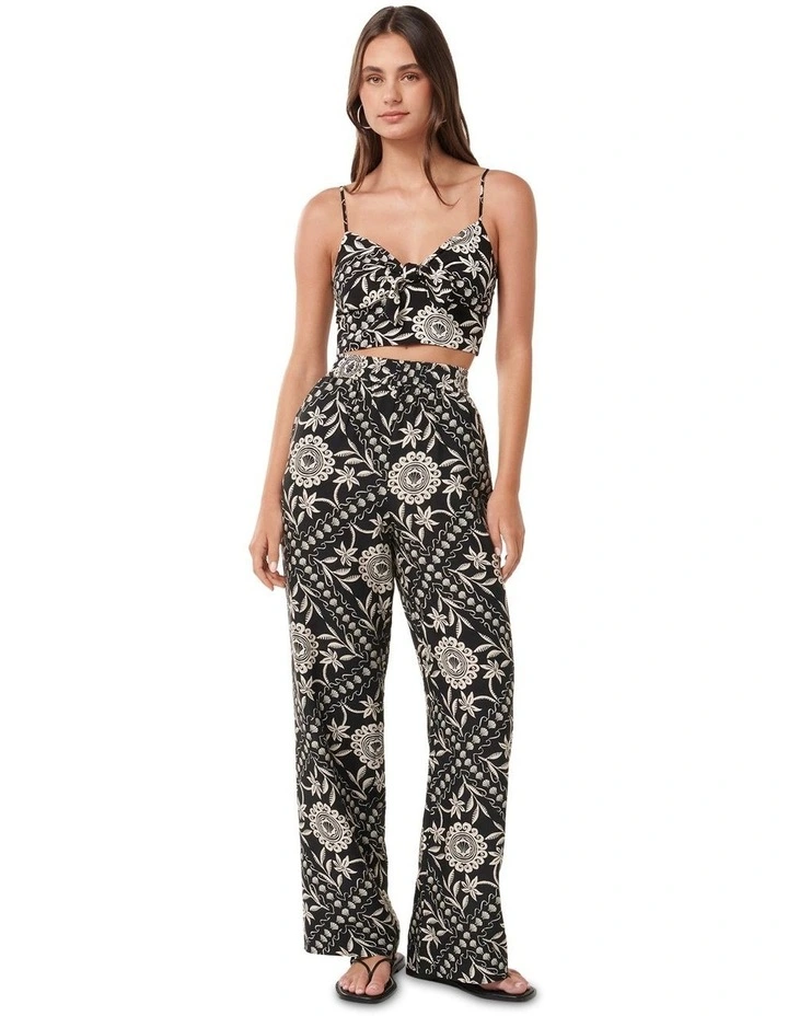 Annie Tie Front Top in Black image 5