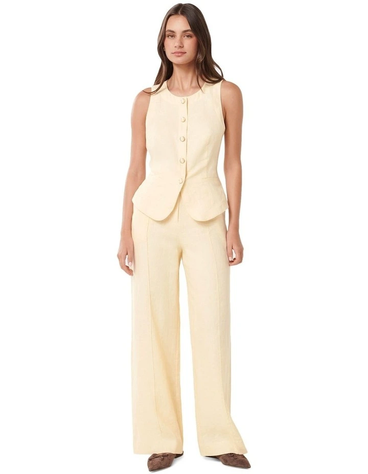 Cynthia Wide Leg Pant in Yellow image 5